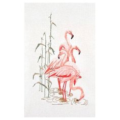 Набор для вышивания Фламинго, канва лён 32 ct 38 х 65 см THEA GOUVERNEUR 1070