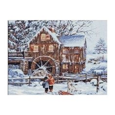 Набор Мельница в снегу 40х31 Палитра 07.013 40х31 Палитра 07.013)