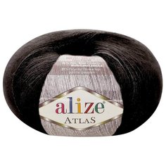 Пряжа для вязания Ализе Atlas (49% шерсть, 51% полиэстер) 10х50г/250м цв.060 черный ALIZE BABY.ATLAS.060