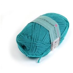 Пряжа для вязания ПЕХ Классический шнурок (60% хлопок, 40% акрил) 5х50г/135м цв.515 зелёная бирюза Пехорка ПЕХ.КЛ.Ш.515