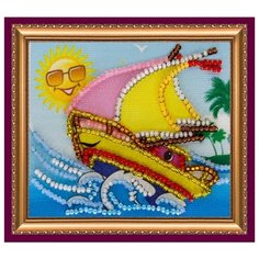 Набор для вышивания с магнитом абрис АРТ AMA-040 Кораблик 8х7см Abris ART