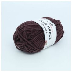 Пряжа для вязания ТРО LANA GRACE Grande (25% мериносовая шерсть, 75% акрил супер софт) 5х100г/65м цв.1597 ежевика Пряжа из Троицка ТРО.LG.GRANDE.1597 Троицкая камвольная фабрика