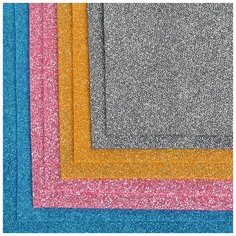 Набор листового фетра (глиттерный) IDEAL 1,4мм 20х30см FLT-GL1 уп.8 листов цв.ассорти