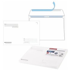 Конверты С4 (229х324 мм), отрывная лента, Куда-Кому, внутренняя запечатка, 100 г/м2, комплект 50 шт., BRAUBERG, 112183, С4НПРс-50(BRAUB