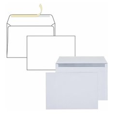 Конверты С4 (229х324 мм), отрывная лента, 90 г/м2, комплект 250 шт., внутренняя запечатка, С4.01С.250 Курт