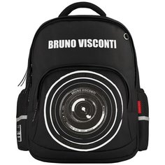 Рюкзак BrunoVisconti® классический черный с эргономичной спинкой «объектив» Арт. 12-002-159/01