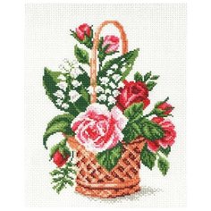 Корзина с цветами Рисунок на канве 28/37 28х37 (17х23) Матренин Посад 0805-1 28х37 (17х23) Матренин Посад 0805-1)