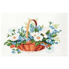 Корзина с незабудками Рисунок на канве 28/37 28х37 (18х28) Матренин Посад 816 28х37 (18х28) Матренин Посад 816)