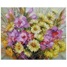 Букет с гладиолусами Мозаика на подрамнике 40х50 40х50 Белоснежка 313-ST-S