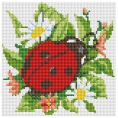 Божья Коровка Мозаика на подрамнике 20х20 20х20 Белоснежка 010-ST-S