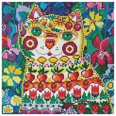 Кот в окошке Мозаика на подрамнике 30х30 30х30 Белоснежка 359-ST-S