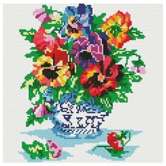 Анютины глазки Мозаика на подрамнике 30х30 30х30 Белоснежка 059-ST-S