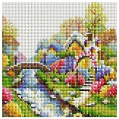 Лето Мозаика на подрамнике 20х20 20х20 Белоснежка 390-ST-S