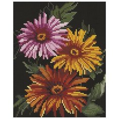 Герберы Мозаика на подрамнике 20х25 20х25см Белоснежка 545-ST-S