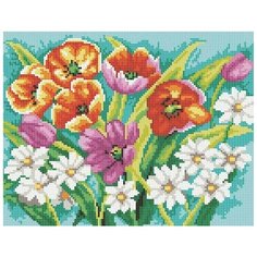 Прекрасные цветы Мозаика на подрамнике 30х40 30х40 Белоснежка 271-ST-S