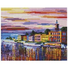 Озеро Комо - Белладжио Мозаика на подрамнике 20х25 20х25см Белоснежка 541-ST-S