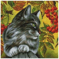 Отдых в ветвях рябины Мозаика на подрамнике 30х30 30х30 Белоснежка 386-ST-S