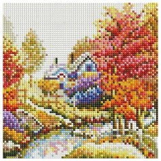 Октябрь Мозаика на подрамнике 20х20 20х20 Белоснежка 392-ST-S