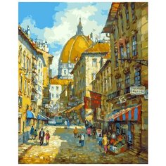 Картина по номерам Белоснежка «Прогулка по Флоренции» (холст на подрамнике, 50х40 см)
