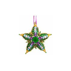 Набор для творчества - елочная игрушка Изумрудная звезда 10 х 10 см * FS-164 ФИЛИГРИС