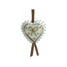 Набор для творчества - елочная игрушка Пряничное сердце (бирюзовое) 7 см FS-152 ФИЛИГРИС