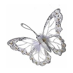 Елочное украшение снежная бабочка на клипсе, 20х18 см, BILLIET 485065-billet