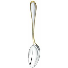 "Ложка столовая Кольчугинский мельхиор ""Капелька"" с позолотой, 6 шт"