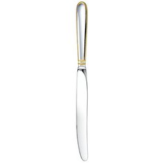 "Нож столовый Кольчугинский мельхиор ""Капелька"" с позолотой"