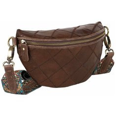 Женская сумка из кожи 0500918-2 коричневый Polar