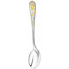 "Ложка чайная Кольчугинский мельхиор ""№1 Глухарь"" с позолотой"