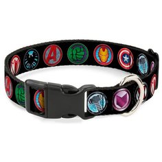Ошейник Avengers / Мстители Мульицвет. С пластиковой застёжкой (38-66 см) Buckle Down