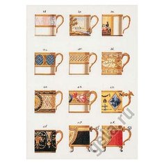 Набор для вышивания Чашки, канва лён 36 ct 50 х 36 см THEA GOUVERNEUR 3022