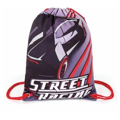 Мешок для обуви BRAUBERG PREMIUM, карман, подкладка, светоотражающие элементы, 43х33 см, Street racing, 270284