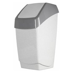 Ведро-контейнер 25 л, с крышкой (качающейся), для мусора, "Хапс", 55х30х28 см, серое, IDEA, М 2472