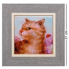 Панно керамическое Неожиданная встреча 10х10 ANG-922 113-504184 Artangels