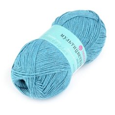 Пряжа для вязания ПЕХ Мультицветная (65% полиэстер, 35% хлопок) 5х50г/180м цв.752 дымчато-бирюзовый Пехорка ПЕХ.мульт.752