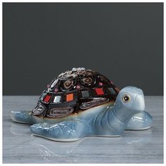 Керамика ручной работы Статуэтка "Черепаха", 25 см × 21 см × 9 см, микс