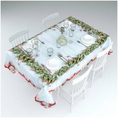 Скатерть Рождественские рассказы Цвет: Голубой (145х220 см) Сирень