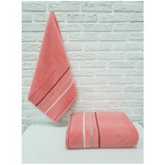 AMBIANCE Полотенце Deziree Цвет: Коралловый (50х90 см)