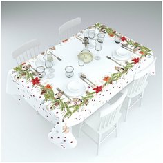 Скатерть Зимняя сказка Цвет: Белый (145х220 см) Сирень