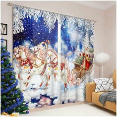 Фотошторы Зимняя феерия Цвет: Голубой Сирень