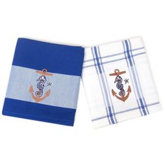 Tana Home Collection Кухонное полотенце Morskoy Konek Цвет: Белый, Синий (45х70 см - 2 шт) br42064