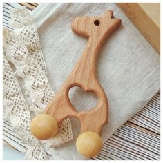 Деревянная каталка Жирафик, Леснушки L0915