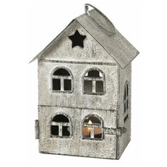 Новогодний подсвечник-домик В гостях У сказки, металл, 12 см, Boltze 1014990-9824930