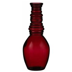 Стеклянная ваза гранада, прозрачная, бордовая, 30х12 см, Edelman 1050766