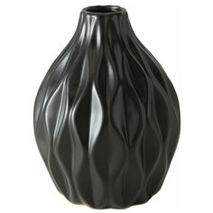 Керамическая ваза залина, чёрная, 15х12 см, Boltze 1019192-9828612