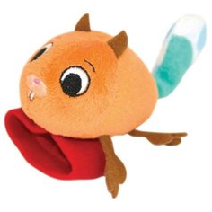 Погремушка Happy Snail Бельчонок Хруми на ручку оранжевый/красный