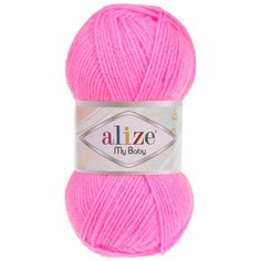 Пряжа для вязания Ализе My Baby (100% акрил) 5х50г/150м цв.157 ярк.розовый ALIZE