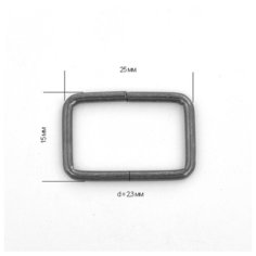 Рамка металлическая TSW 25х 15х 2,3мм цв. никель черный уп. 500шт TBY TSW.РАМ.25Х15.ЧН.500