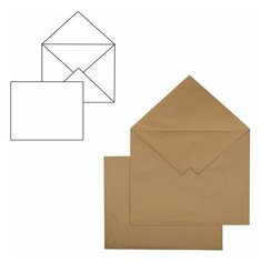 Конверты С3+ (360х460 мм), крафт, без клея, 90 г/м2, комплект 500 шт., треугольный клапан, 460ТК Курт